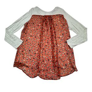 Porridge Artsy Art To Wear Bird Print Detail Tunic Women's Size Large